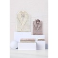 IMG-1990635603750702014 - Kristal Comfort Çeyizlik Aile Bornoz Seti - Krem - Lila - n11pro.com