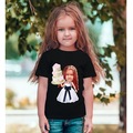 IMG-2911958351552172390 - Kişiye Özel Kız Çocuk Doğum Günü Karikatürlü Siyah T-Shirt-2 (443508461) - n11pro.com