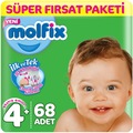 78544023 - Molfix 3D Bebek Bezi 4+ Numara Maxi Plus Süper Fırsat Paketi 68 Adet - n11pro.com