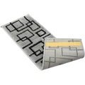 IMG-3993646754242148737 - Glary Home Gh40a-bgry Kare Desenli Kaydırmaz Tabanlı 13'lü Merdiven Halısı - Siyah/gri - n11pro.com