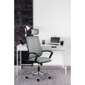 IMG-5825788798851765152 - Sers Mobilya Panorama Yönetici Ofis Büro Sandalyesi Başlıklı Krom Ayak Gri - n11pro.com