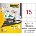 30333495 - Ekstrafix Fix-5115 Laser Etiket Beyaz 70 x 56 MM - n11pro.com