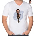 IMG-2027705873030527644 - Kişiye Özel Okçu Karikatürlü V Yaka Tişört-1 - n11pro.com