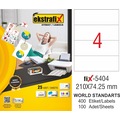 06691435 - Ekstrafix Fix-5404 Laser Etiket Beyaz 210 x 74.25 MM - n11pro.com