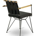 IMG-5641187935927007540 - Sandalye PENYEZ Klasik Model Metal Çelik Siyah fırın boya Siyah suni deri Balkon-Bahçe El yapım - n11pro.com
