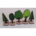 65837449 - Kelime Eğitim Araçları Ahşap Ağaçlar Yeşil 3 x 6 CM - n11pro.com