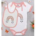 IMG-6537781967926530582 - Bk Kids Boho Tasarımlı Pembe Bebek Body Zıbın Ve Mama Önlüğü Hedi - n11pro.com