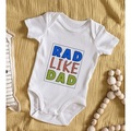 IMG-8616968191515246734 - Bitmeyenkartus Bk Kids Rad Like Dad Tasarımlı Bebek Body Zıbın - Model 1 - n11pro.com