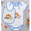 IMG-8501704208221962108 - Bk Kids Roar Tasarımlı Mavi Bebek Body Zıbın Ve Mama Önlüğü Hediy - n11pro.com