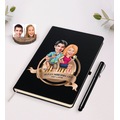 IMG-5827208835229141443 - Kişiye Özel Yılın En Mükemmel Çifti Karikatürlü Siyah Defter ve K N11.1314 - n11pro.com