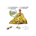 IMG-3669888246085579492 - Acil Durum Kiti 4 ' ü 1 Arada Sarı Termal Battaniye + Plastik Düdük + El Feneri Pilli + N95 Maske - n11pro.com