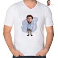 IMG-7874370049140660696 - Kişiye Özel Erkek Doktor Karikatürlü V Yaka Tişört-8 - n11pro.com