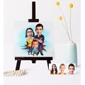 IMG-3882515113383213988 - Babalar Gününe Özel Aile Karikatür 19 x 28 CM Ahşap Şovale - 1 - n11pro.com
