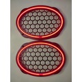 IMG-5016759050477604511 - Hoparlör Kapağı Oval 20 Cm Ledli 2'li Takım - Kırmızı - n11pro.com