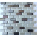 59947214 - Glassera Cam Mozaik Mutfak Tezgah Arası Banyo Duvar Fayansı Beyaz-Siyah - n11pro.com