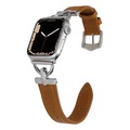 IMG-6636429525570563351 - Apple Watch 2 3 4 5 6 7 8 41mm 40mm 38mm Deri Bilezik Kordon Kahverengi Açık - n11pro.com