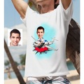 IMG-3318540810704585413 - Kişiye Özel Bay Kaptan Pilot Karikatür Beyaz Tişört - 1 (363031067) - n11pro.com