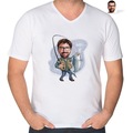 IMG-5775136030961592727 - Kişiye Özel Erkek Balıkçı Karikatürlü V Yaka Tişört-1 - n11pro.com