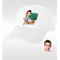 IMG-7627202849168320261 - Kişiye Özel Bay Öğretmen Karikatür Beyaz Şapka - 1 - n11pro.com