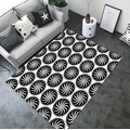 Hali Modern Tasarimli Kisa Havli Izgara Desenli Salon Halisi Siyah Beyaz Ebat 80x150 Cm