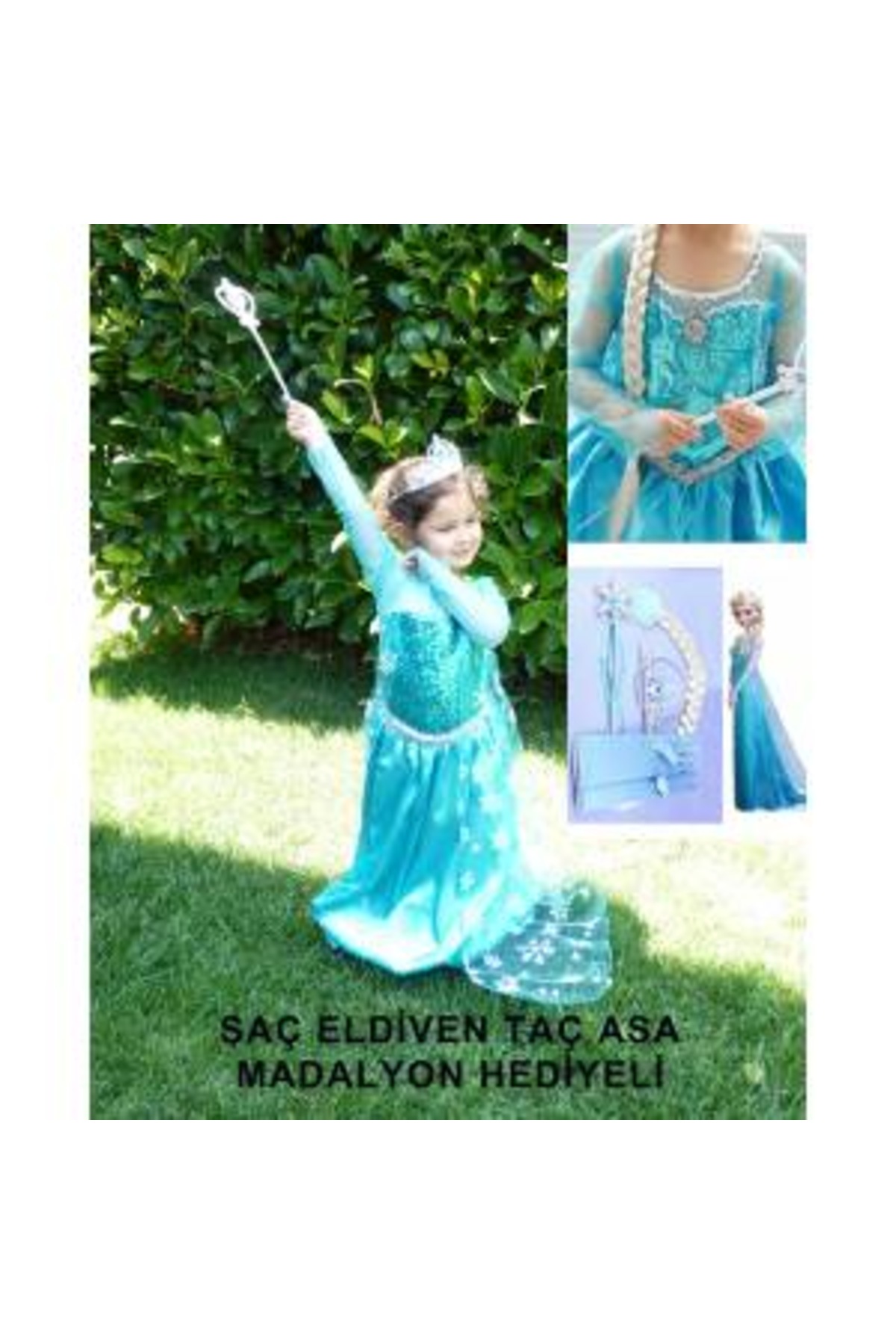 KARLAR ÜLKESİ ELBİSESİ PRENSES KOSTÜMÜ FULL SET ATSE Fiyatları ve