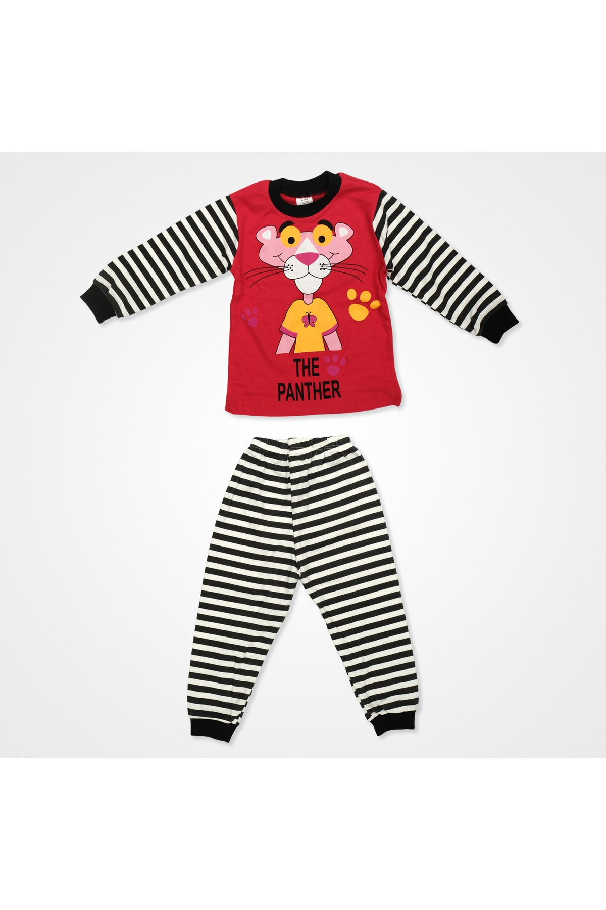 Süpermini Panter Bebek Pijama Takımı Kırmızı Fiyatları