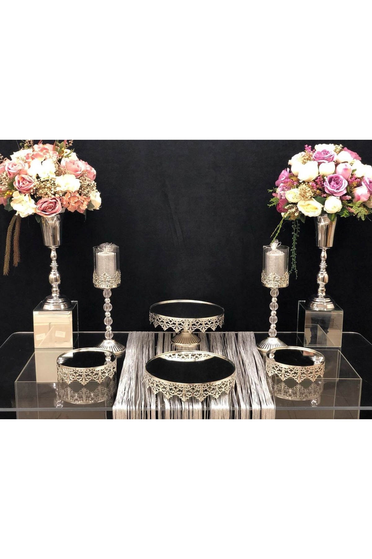 Soz Nisan Gumus Petek Sunum Masasi Seti Jardinyer Samdan Vazo Fiyatlari Ve Ozellikleri