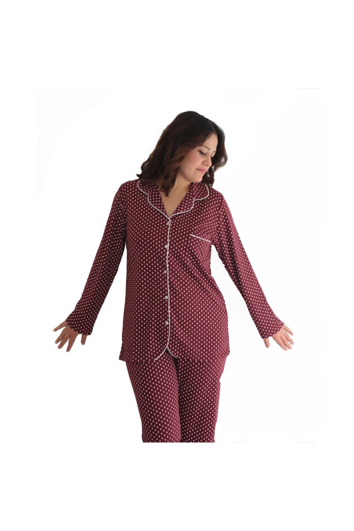 Kadife ve Polar Düğmeli Pijama Takımları