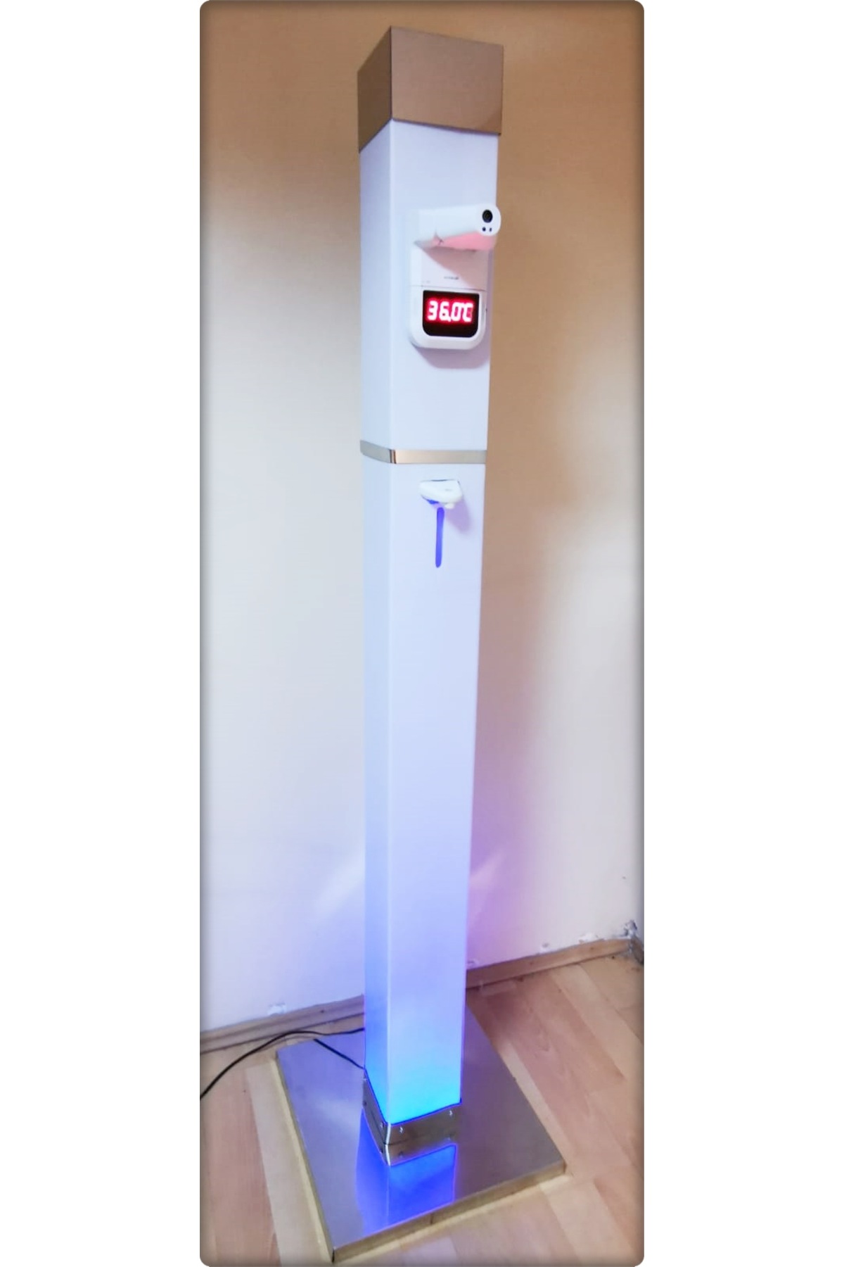 Duvar tipi ateş ölçerli sensörlü dezenfektan standı Fiyatları ve