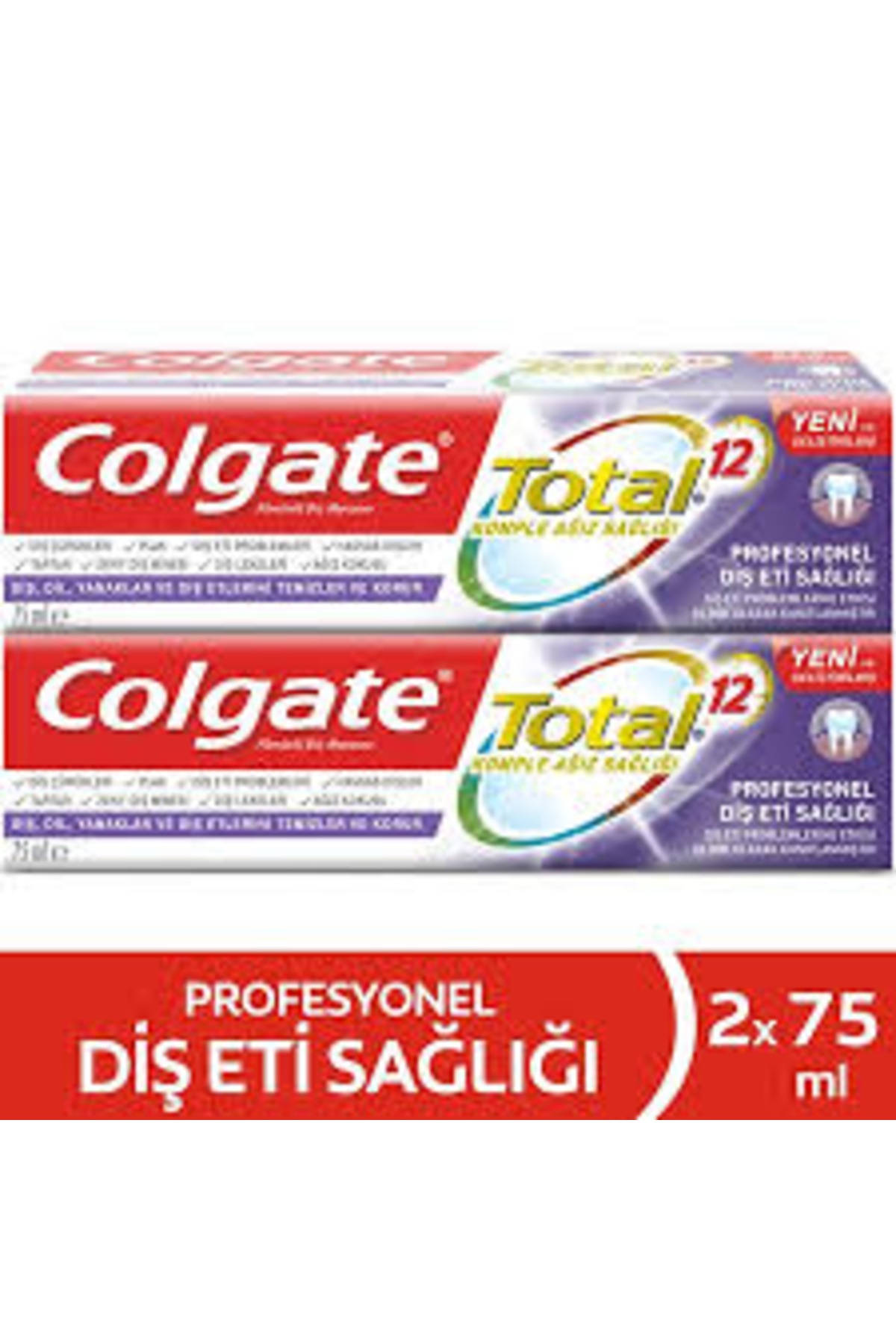 COLGATE Total Profesyonel Diş Eti Sağlığı Diş Macunu 75 ml x 2 ad