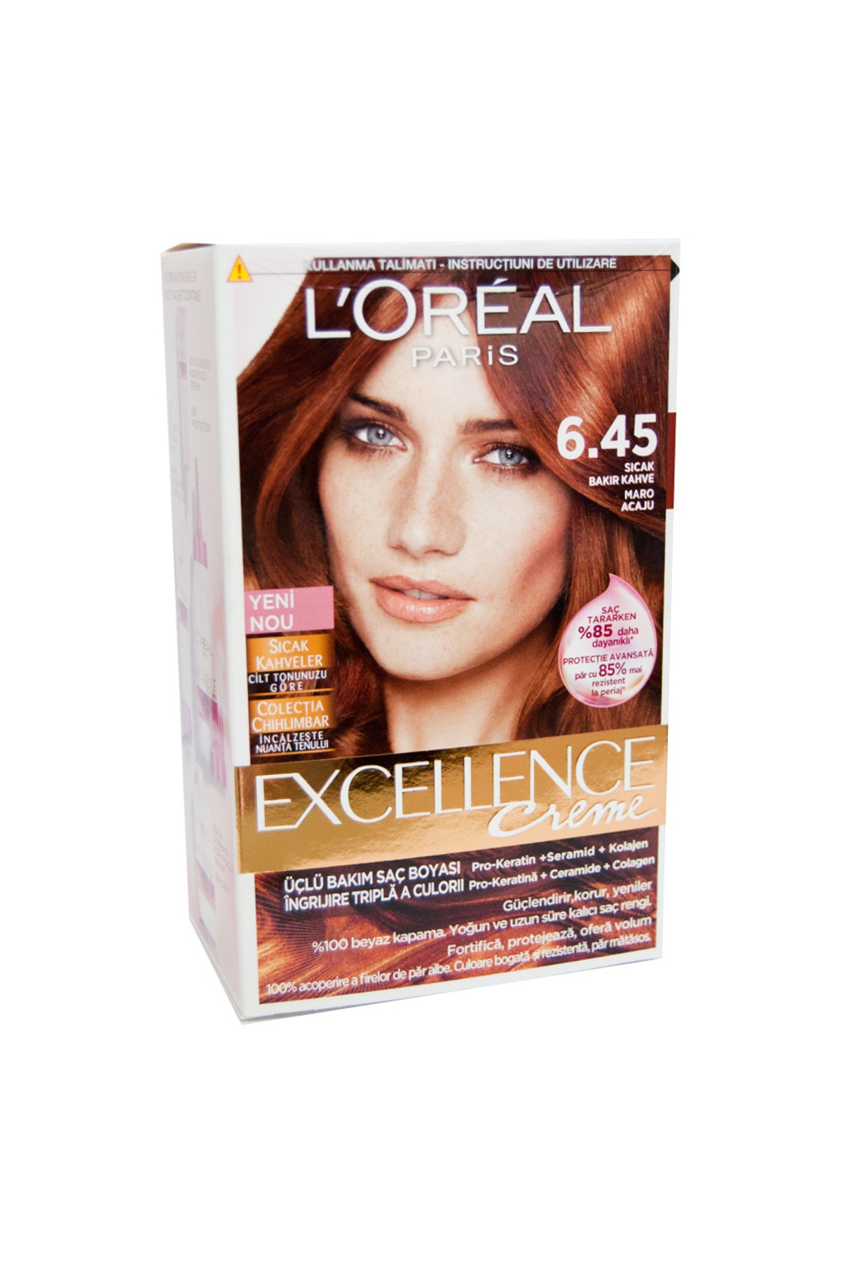 Loreal Excellence Creme Saç Boyası 6.45 Sıcak Bakır Kahve Fiyatları ve