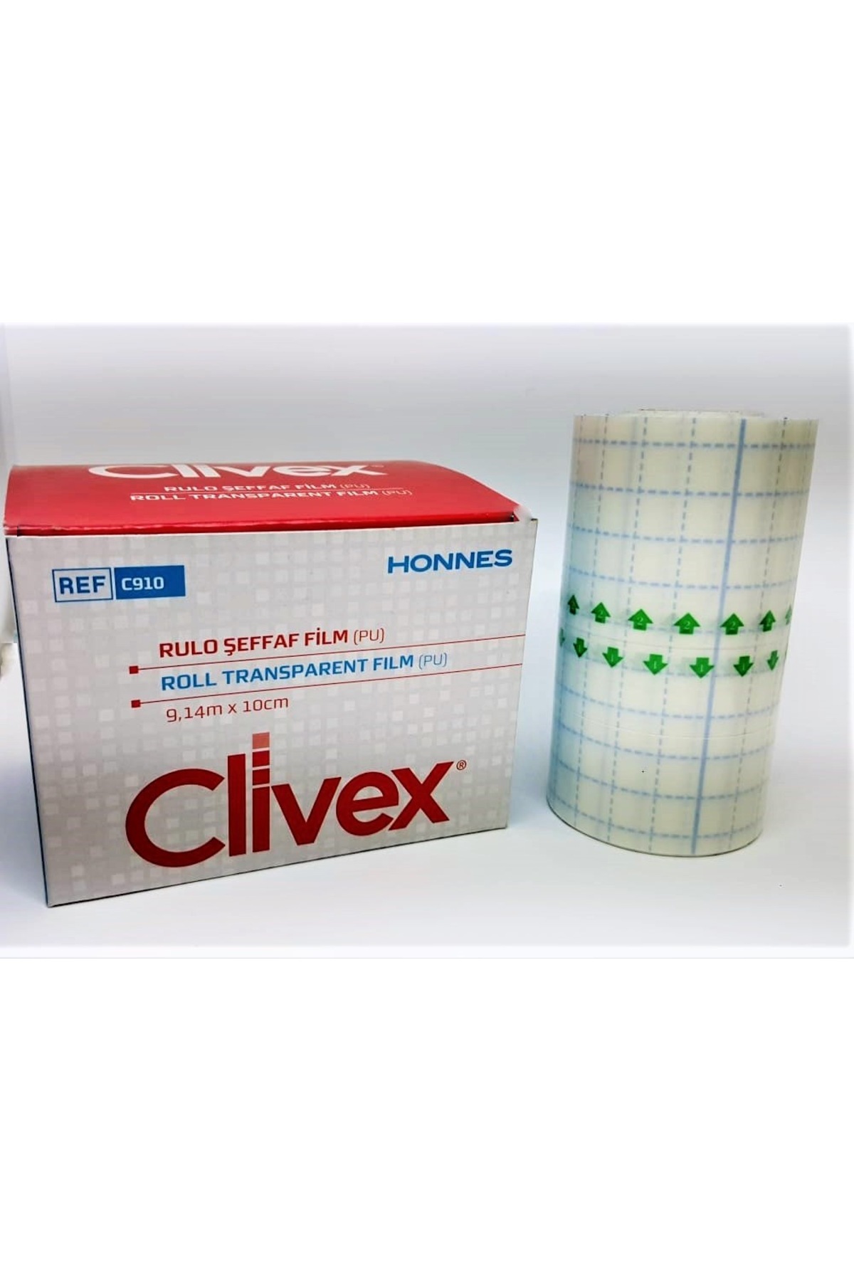 Clivex Roll Su Geçirmez Şeffaf Film Yara Örtüsü 10cm x 9.14 Metre