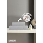 %100 Pamuk 2'li Gri Greek Havlu Seti - 1 Adet El Havlusu Ve 1 Adet Banyo Havlusu Gri