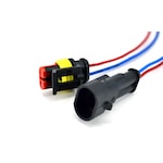 Süper Seal Elektrik Soketi 1 Takım 2 Pin 2 Kablolu Su Geçirmez Konnektör