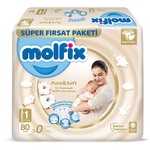 Molfix Pure&soft Süper Fırsat Paketi Yenidoğan 1 Beden 80 Adet MOL-808939