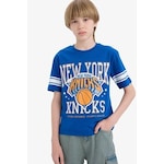 Defacto Erkek Çocuk Nba New York Knicks Bisiklet Yaka Kısa Kollu Tişört E4839a825smbe142 Mavi