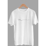 Daksel Beyaz Renk Basic Relax Baskılı Erkek T-shirt Dks4286
