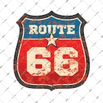 Rou8 Vintage Route 66 Sticker