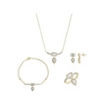 Damla Taşlı Gümüş Fantezi Set Fg.103 (507919867)
