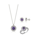 Kenar Taşlı Gümüş Fantezi Set Mg.142.02 (507926652)