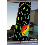 Gülen Yüz Surat Sticker Yan Kapı Direk Kaplama 2li Sol Sağ Takım Yapıştırma