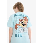 Defacto Erkek Çocuk Looney Tunes Bisiklet Yaka Kısa Kollu Tişört E4826a825smtr521 Turkuaz