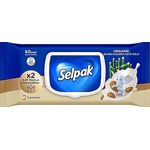 Selpak Organik Bambu Özlü & Badem Sütü Özlü Islak Mendil 50'li Tekli