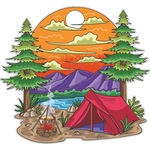 Camping Off Road Wildlife Kamp Adventure Offroad Sticker 02180