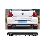 Vw Polo Mk5 Siyah Difüzör Çiftli Yuvarlak Egzoz Görünümlü D Tip Difizör 2009 Uyumlu -2017