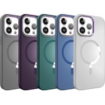 Zeyline iPhone 14 Pro Max Uyumlu Magsafe Wireless Şarj Özellikli Zore Stil Kapak-derin Mor