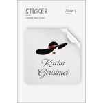 Girişimci Kadın Sticker Paketleme Etiketi 4x4 Cm 70 Adet 2 Sayfa