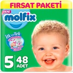Molfix 3D Bebek Bezi 5 Numara Junior Fırsat Paketi 48 Adet
