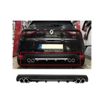 Renault Megane 4 Uyumlu Hb Siyah Difüzör Çiftli Yuvarlak Egzoz Görünümlü D Tip Difizör