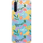 Printify Oppo A91 İle Uyumlu 1mm Kapak Memphis Desen Tasarımlı Şeffaf Silikon Kılıf